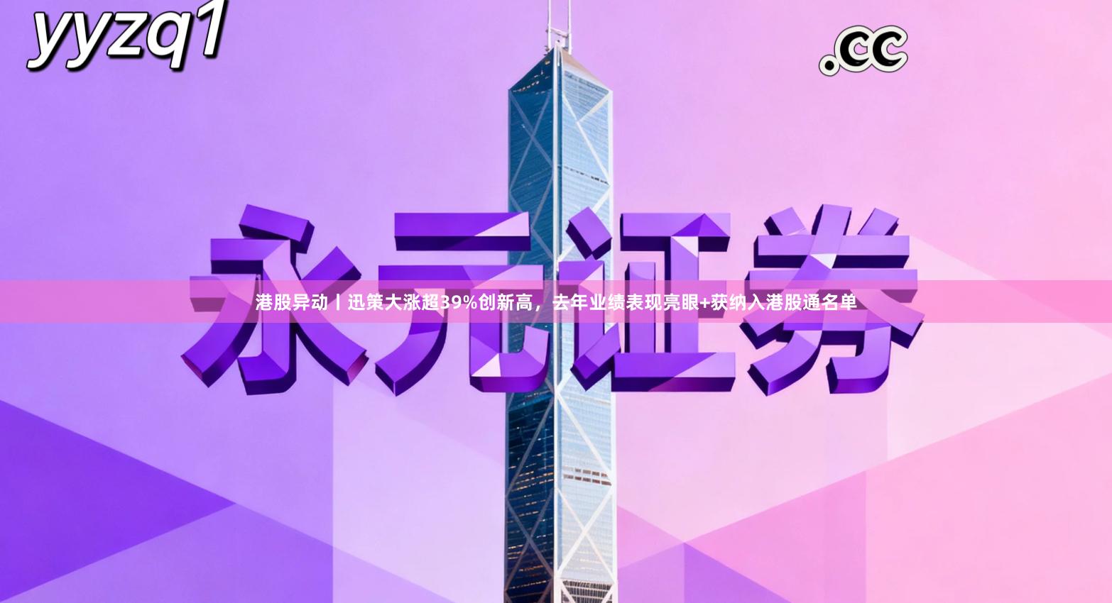 港股异动丨迅策大涨超39%创新高，去年业绩表现亮眼+获纳入港股通名单